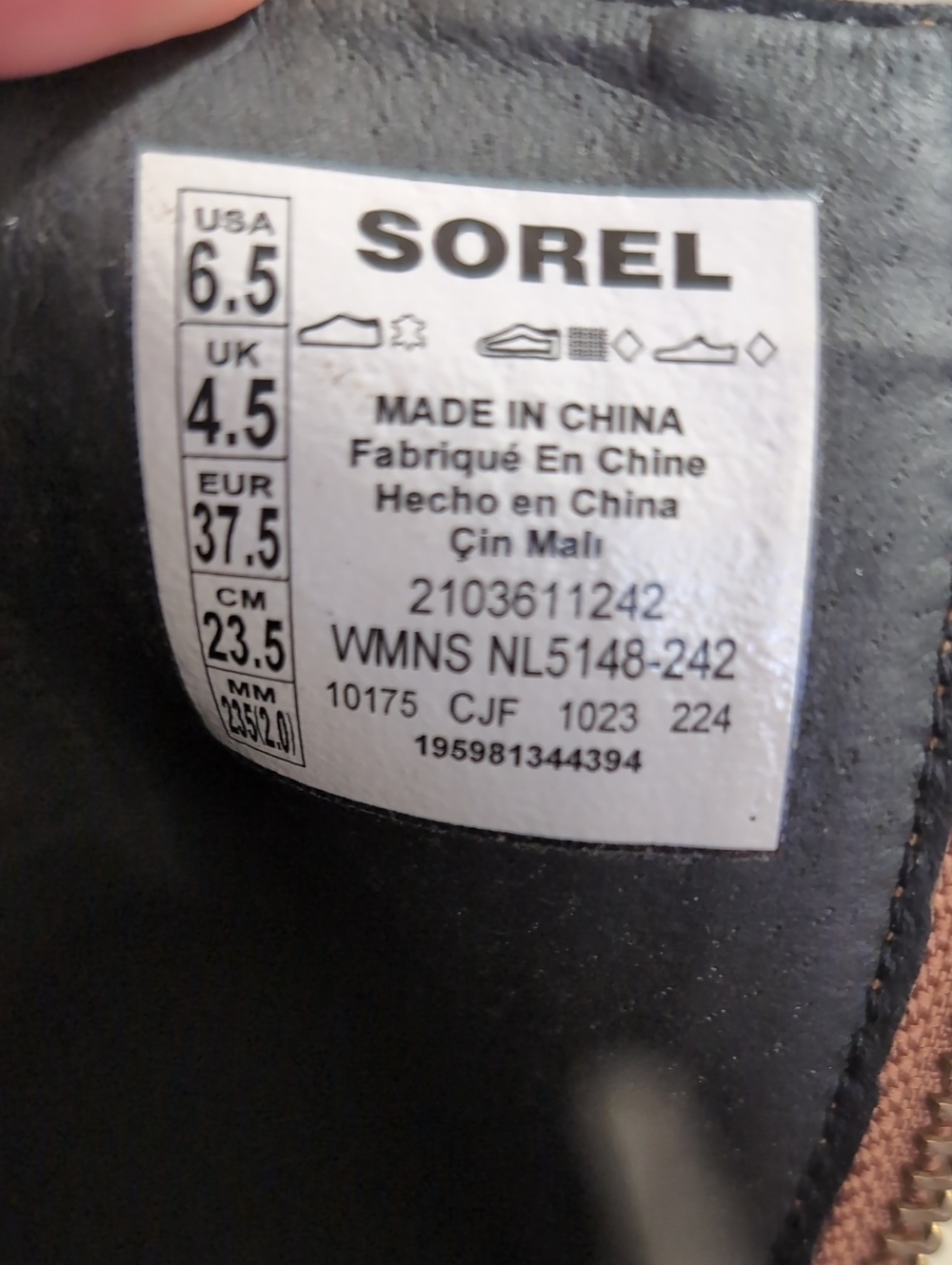 NWT SOREL Ona Ave Zip Wedge Boots Size 6.5 in Velvet Tan/Gum - Picture 8 of 9